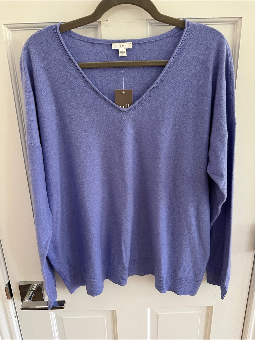 J. Jill Periwinkle V‑Neck Sweater